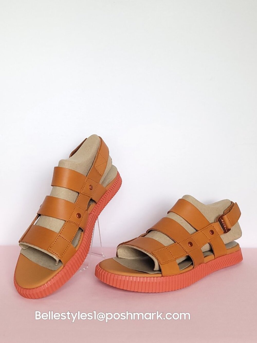SOREL Ona Ave Slingback Flat Leather Sandals-Canyon Gold/Tuscan. Women’s Size 9⭐